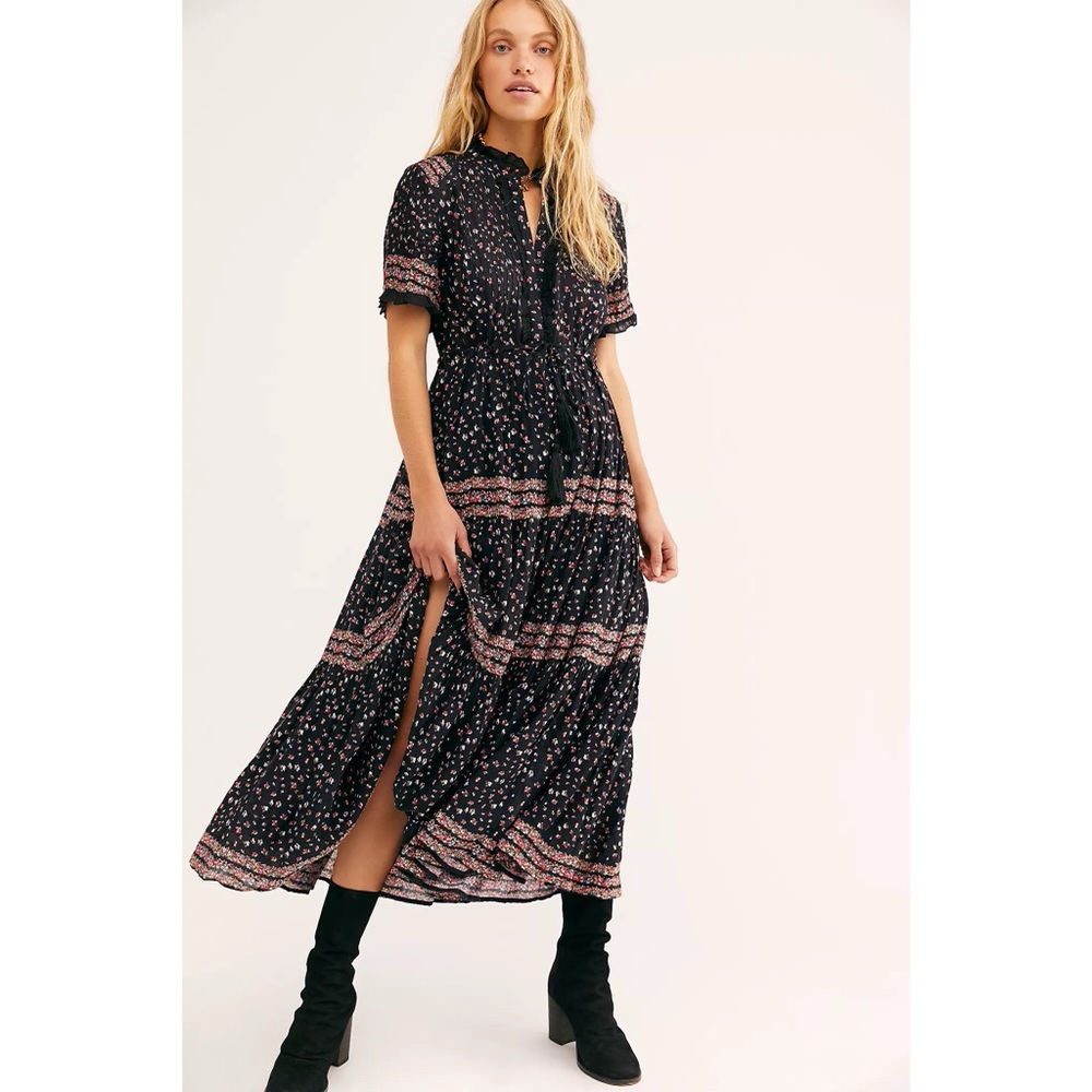 FREE PEOPLE Rare Feelings Maxi Dress Sz S NEW !!!
